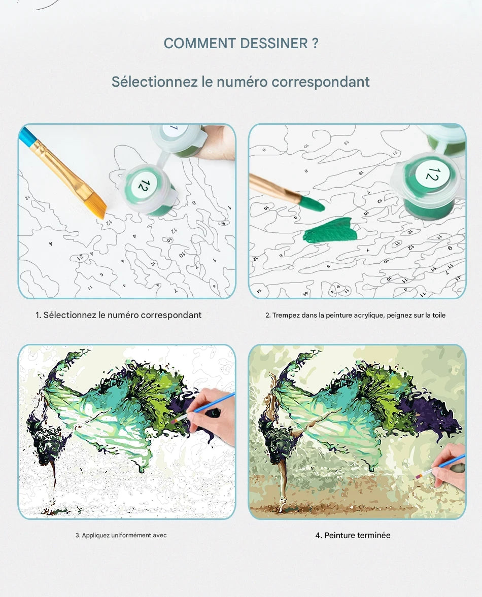 Peinture à Numéros DIY – Paysage Moderne sur Toile – Image 16