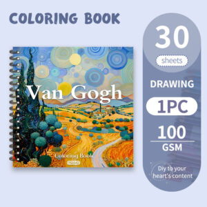 Livre de coloriage Van Gogh – 30 pages d’art et de détente