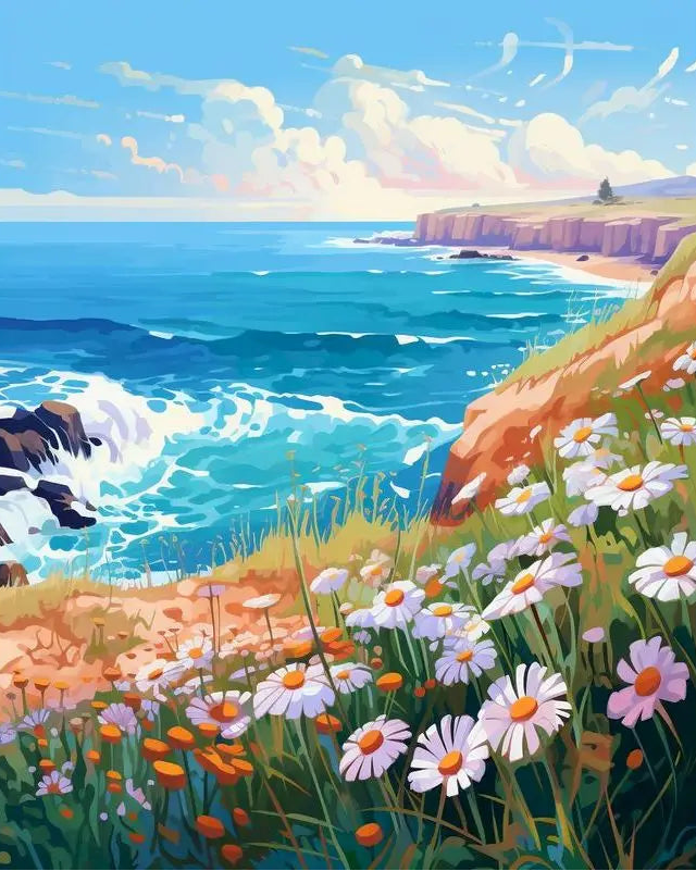 Peinture à Numéros DIY – Paysage Moderne sur Toile – Image 14