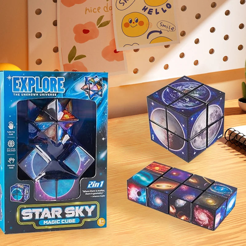 Cube 3D Transformable – Jouet Éducatif Anti-Stress pour Enfants – Image 3