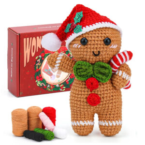 Kit de Crochet de Noël – Ensemble Débutant avec Fil de Coton et Crochets